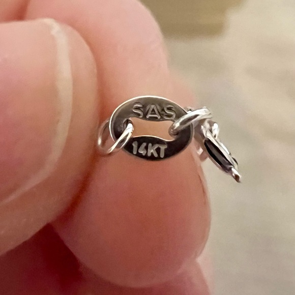 Flower pendant- diamond and 14k white gold - Picture 3 of 4